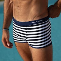 Boxer de bain Marinière - broderie