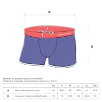 Boxer de bain tricolore - broderie