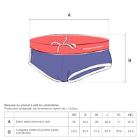 Navy & white swim brief - embroidery