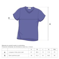 T-shirt bleu col V - Indispensable