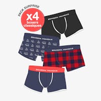 Lote de 4 bóxers clasicos "sorpresa"