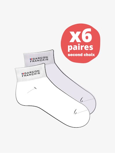 Pack 6 socquettes hautes surprises - second choix
