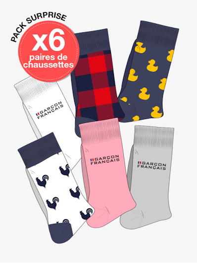 Lot 6 chaussettes surprises