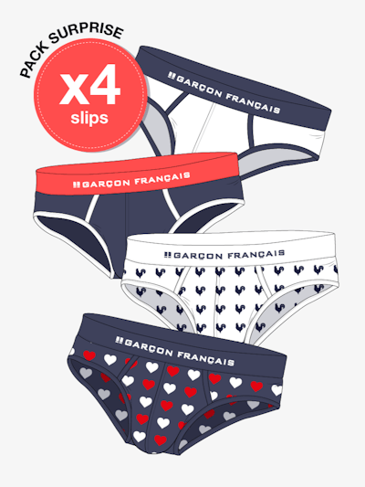 Set of 4 surprise briefs