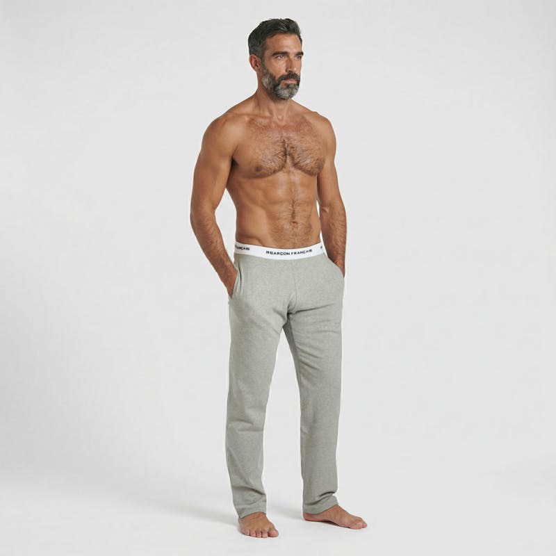 Pantalon pyjama gris chiné