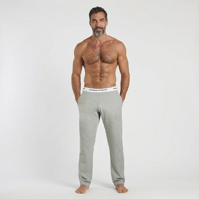 Pantalon pyjama gris chiné