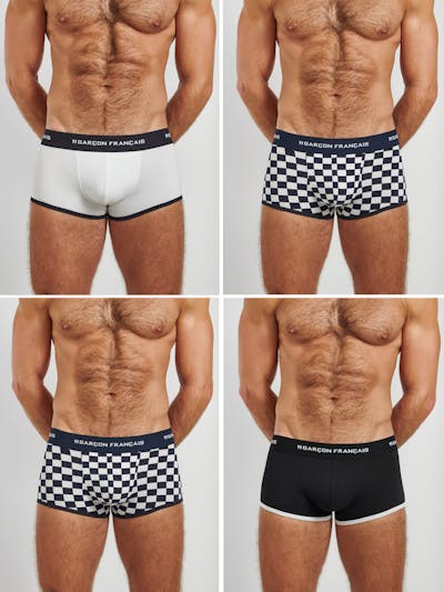 Pack 4 boxers courts soldés au choix