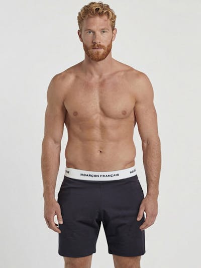 Short pyjama bleu marine