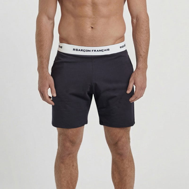 Short de pijama azul marino