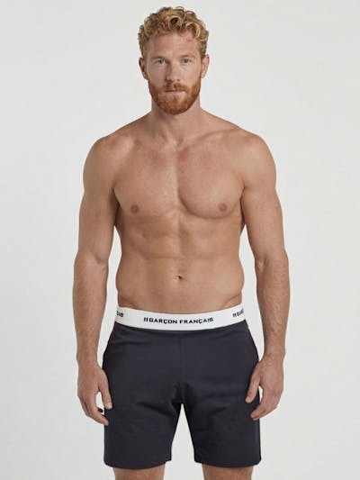 Short pyjama bleu marine