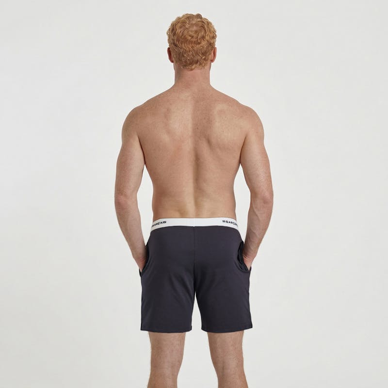 Short de pijama azul marino