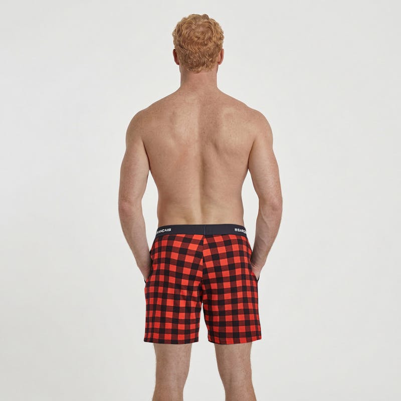 Red Lumberjack short pyjama bottom
