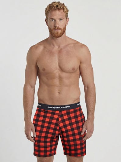 Short pyjama Bûcheron rouge