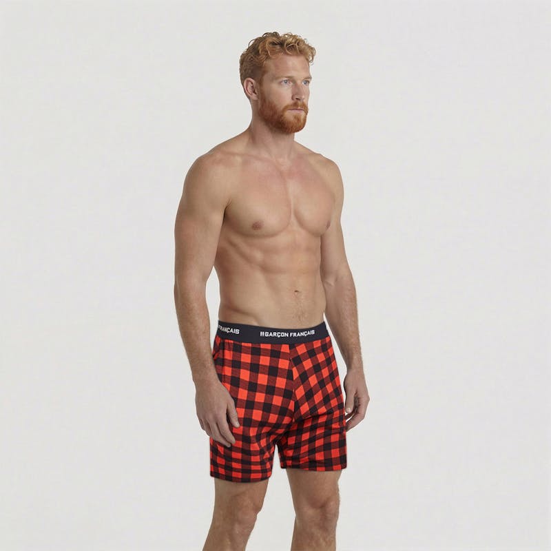 Red Lumberjack short pyjama bottom