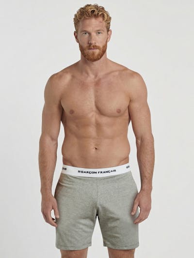 Short pyjama gris chiné