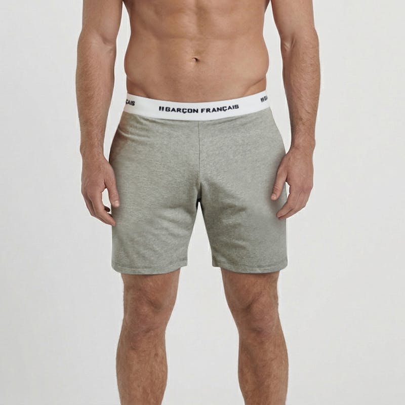 Short pyjama gris chiné