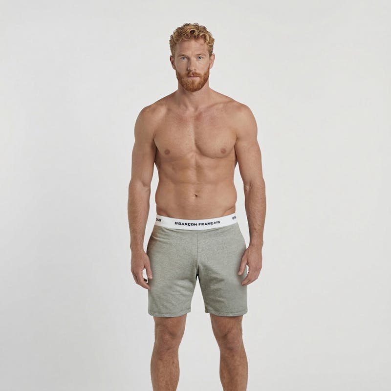 Short pyjama gris chiné