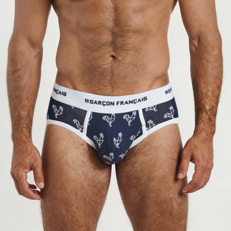 Origami white rooster brief