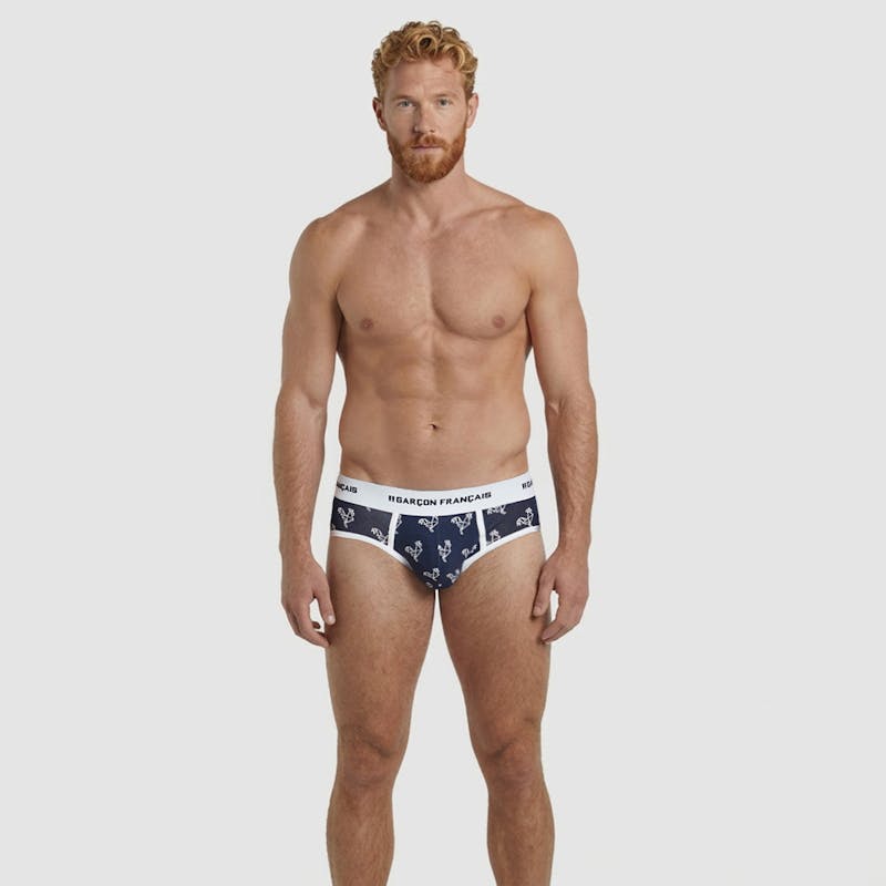 Origami white rooster brief