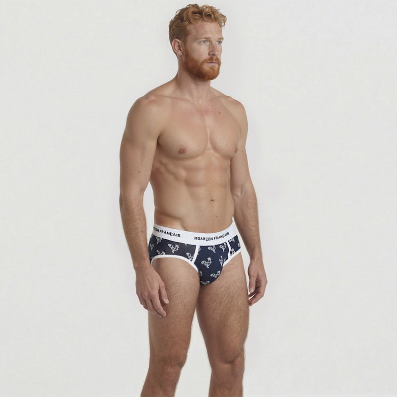 Origami white rooster brief