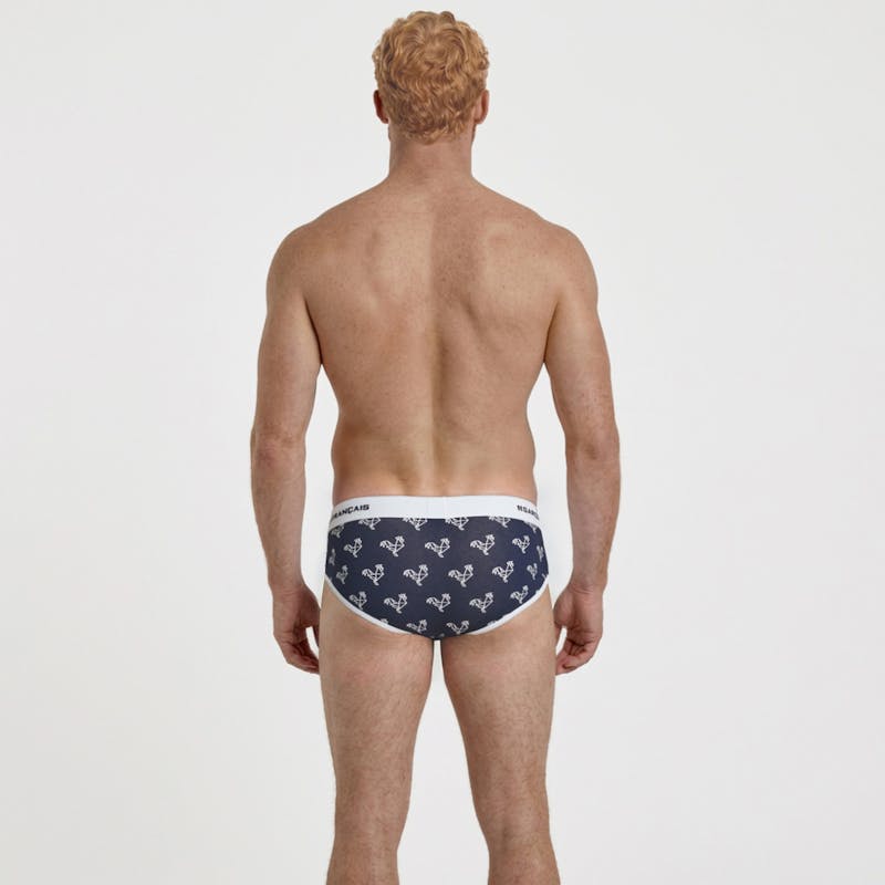 Origami white rooster brief