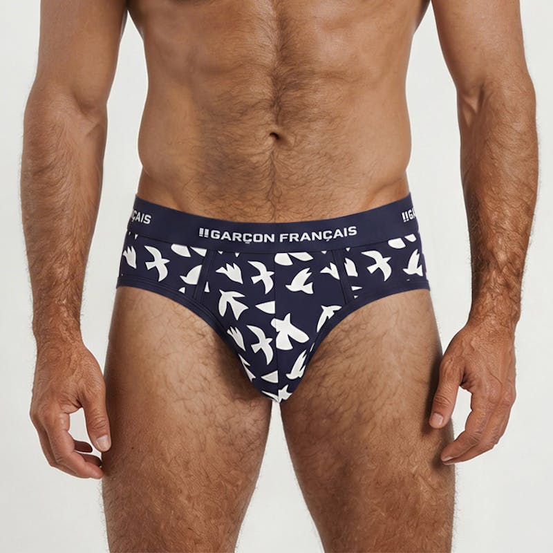 Slip oiseaux blancs