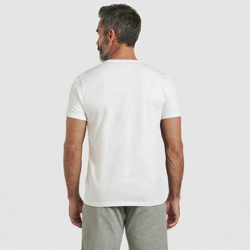 T-shirt blanc col V - Indispensable