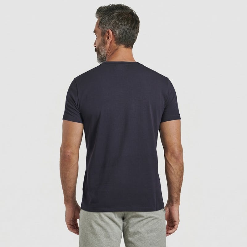 Camiseta azul Cuello en V - Indispensable