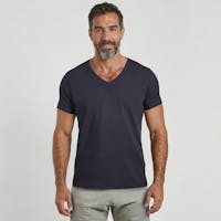 Camiseta azul Cuello en V - Indispensable