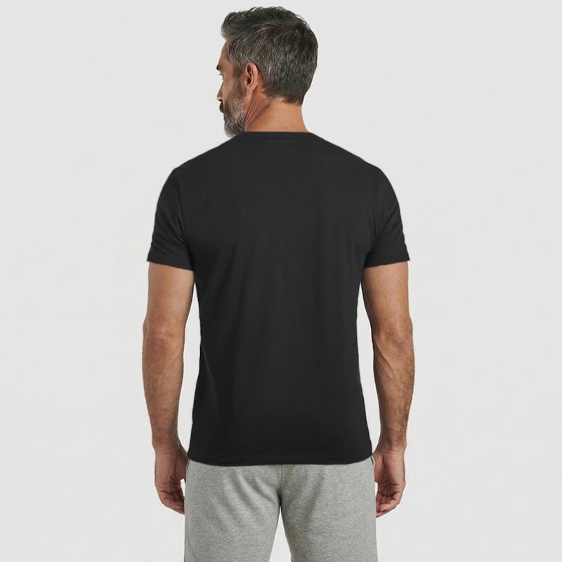 T-shirt noir col V - Indispensable