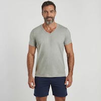 Grey t-shirt V-neck - Essential